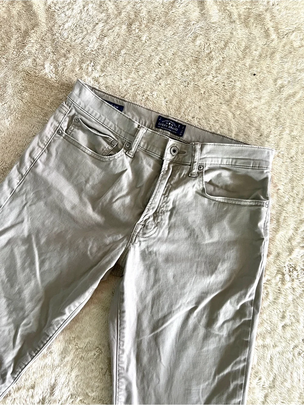 LUCKY BRAND Men's Tan Khaki 121 Heritage Slim Jeans Size 32x30